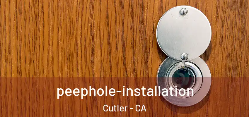 peephole-installation Cutler - CA